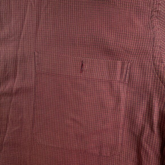 Scott Barber Button Up Shirt Men Large Red Check All Cotton Soft Long Sleeve - Picture 9 of 13
